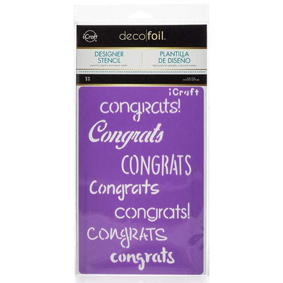 Therm O Web Deco Foil Stencil, Congrats 5504