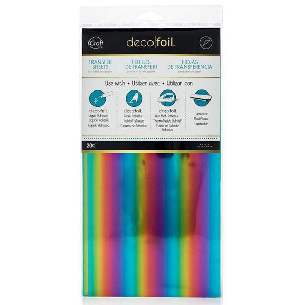 Deco Foil Transfer Foil Value Pack 20 Sheets, Rainbow – thermoweb.com