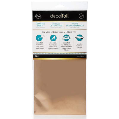 Therm O Web Deco Foil Transfer Foil Value Pack 20 Sheets, Rose Gold 5116.20