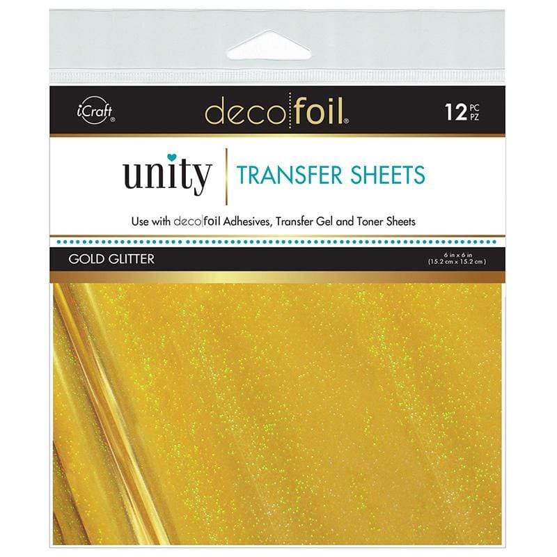 Deco Foil Transfer Foils by Unity, Gold Glitter