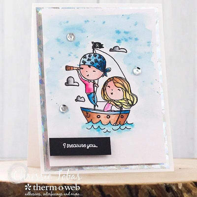 Therm O Web Deco Foil Transfer Sheets, Silver Shattered Glass 5408.5