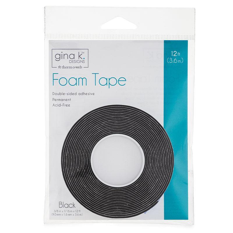 Therm O Web Gina K. Designs Double-sided Adhesive Foam Tape, Black 18113