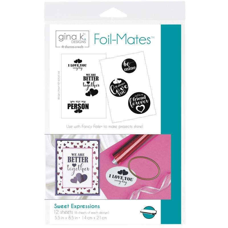 Therm O Web Gina K. Designs Foil-Mates Sentiments, Sweet Expressions 18066