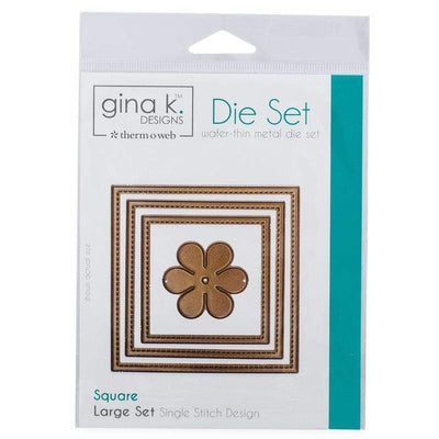 Therm O Web Gina K. Designs Nesting Die Set Square Single Stitch, Large 18010