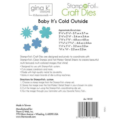 Therm O Web Gina K. Designs StampnFoil Die Set, Baby Its Cold Outside 18122