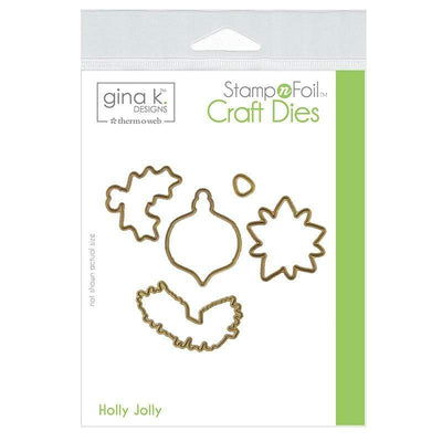 Therm O Web Gina K. Designs StampnFoil Die Set, Holly Jolly 18121