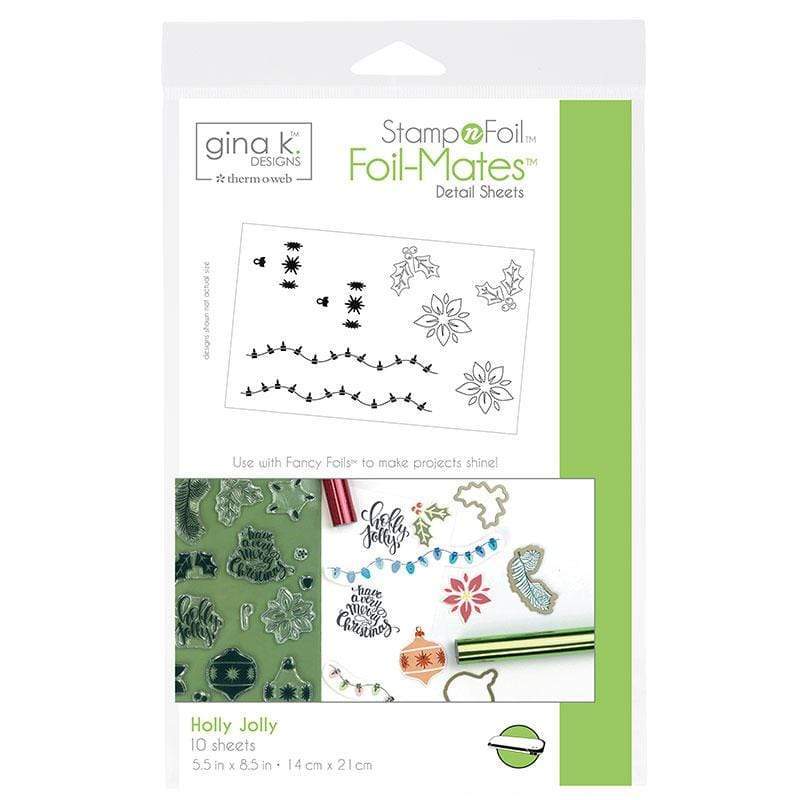 Therm O Web Gina K. Designs StampnFoil Foil-Mates Detail Sheets, Holly Jolly 18117