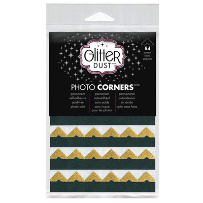 Therm O Web Glitter Dust Photo Corners, Gold 3111