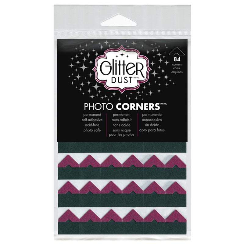 Glitter Dust Photo Corners, Pink –