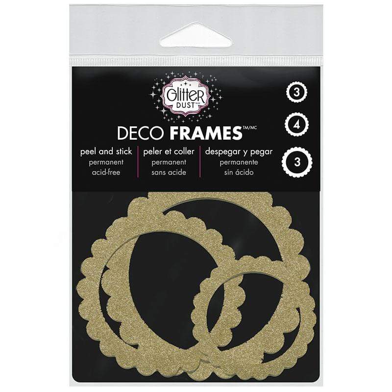 Therm O Web Glitter Dust Scallop Circle Frame Assortment, Gold D12.01