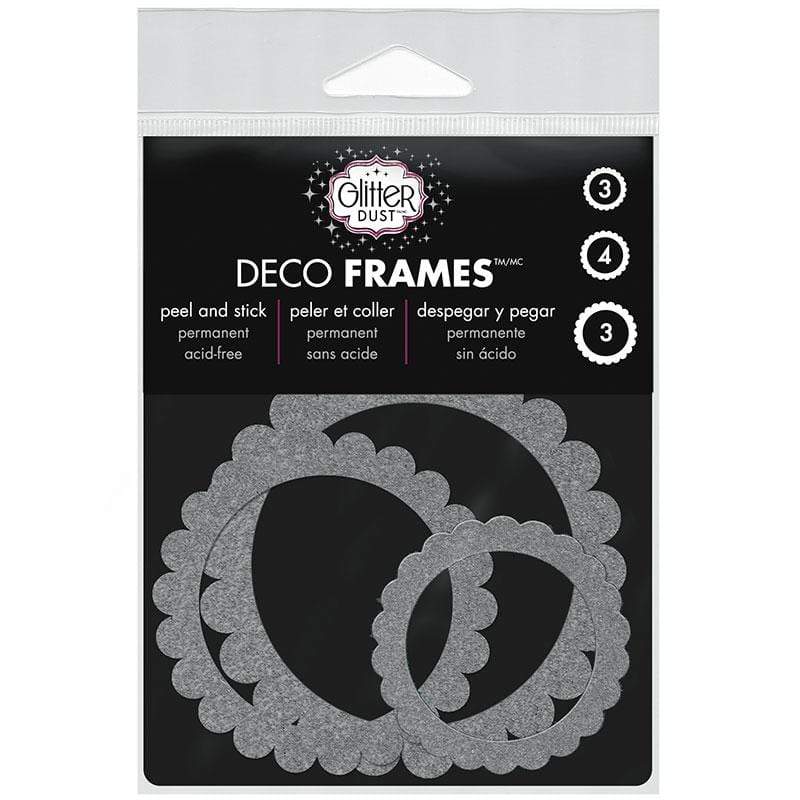 Therm O Web Glitter Dust Scallop Circle Frame Assortment, Silver D12.02