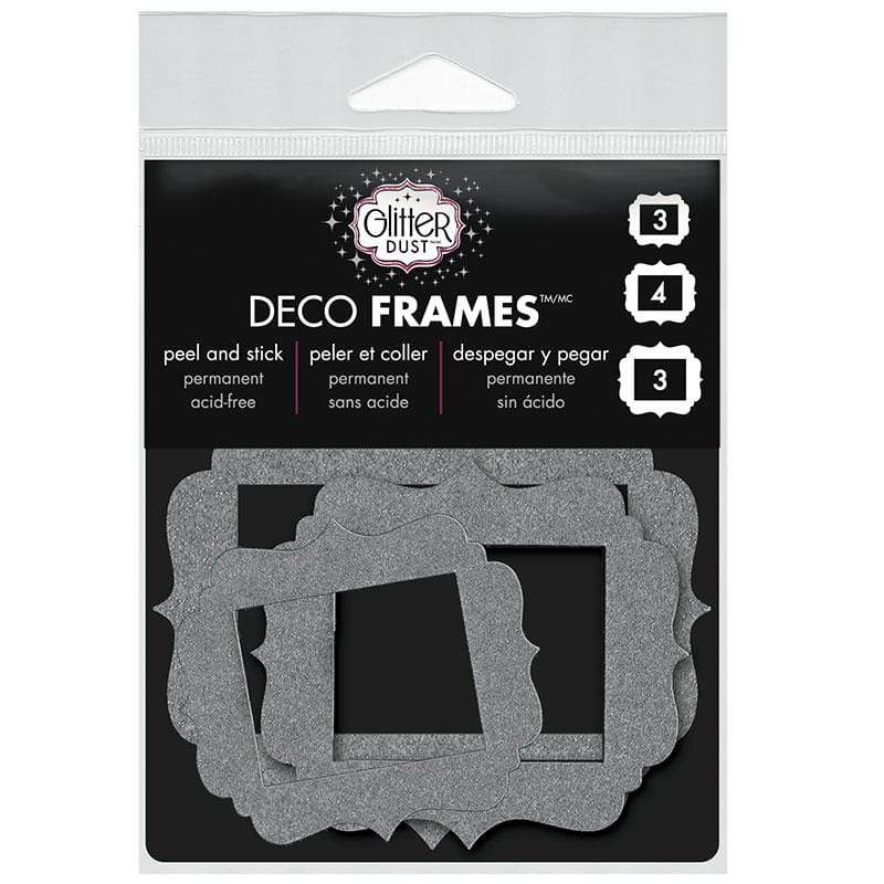 Therm O Web Glitter Dust Vintage Frame Assortment, Silver D04.02