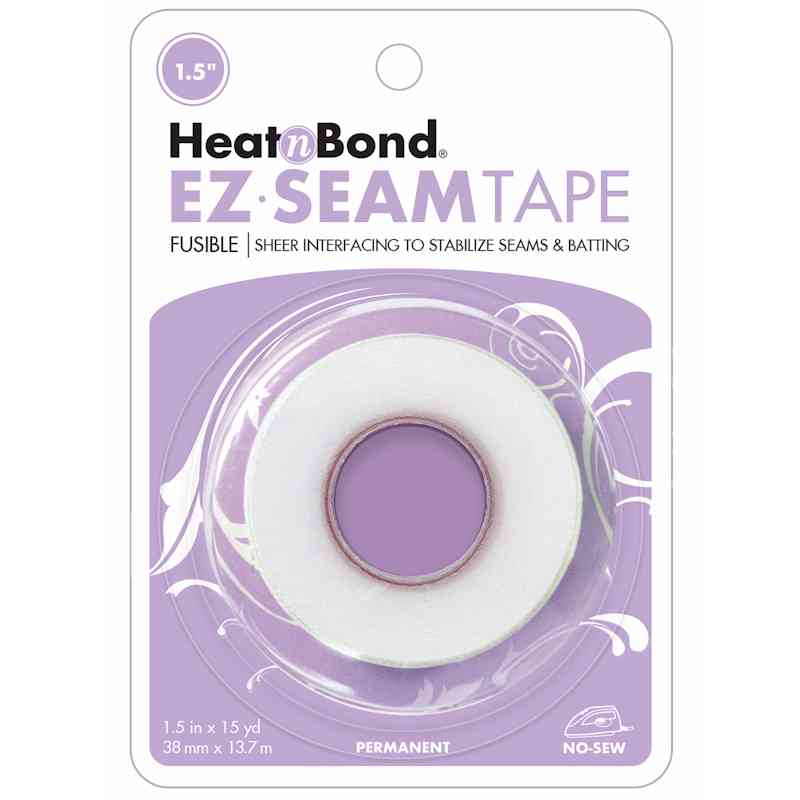 Therm O Web HeatnBond EZ-Seam Iron-On Fusible Sheer Batting and Seam Tape, 1.5" x 15 Yards
