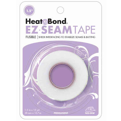 Therm O Web HeatnBond EZ-Seam Iron-On Fusible Sheer Batting and Seam Tape, 1.5" x 15 Yards