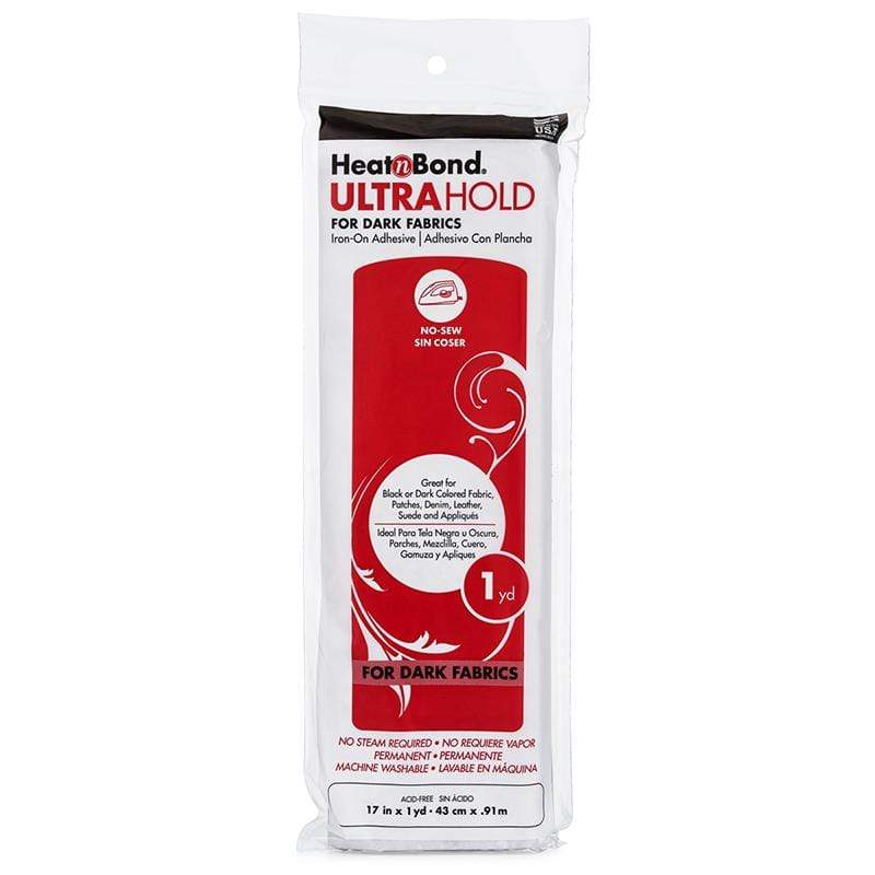 Therm O Web HeatnBond UltraHold Iron-On Adhesive for Dark Fabrics Pack, 17 in x 1 yd