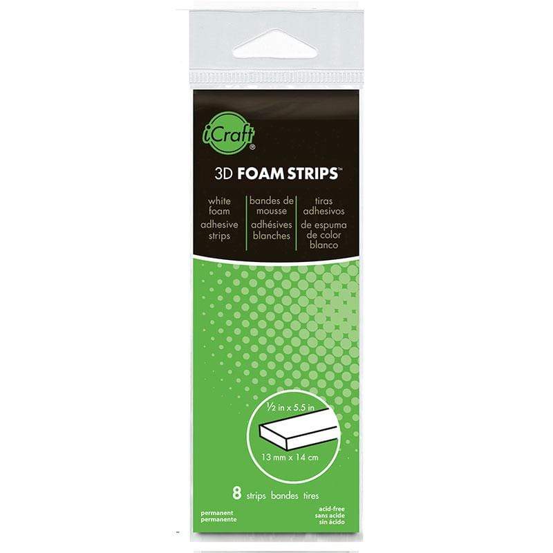 Therm O Web iCraft 3D Double-sided Adhesive Foam Strips (White), 1/2 in x 5.5 in 3686