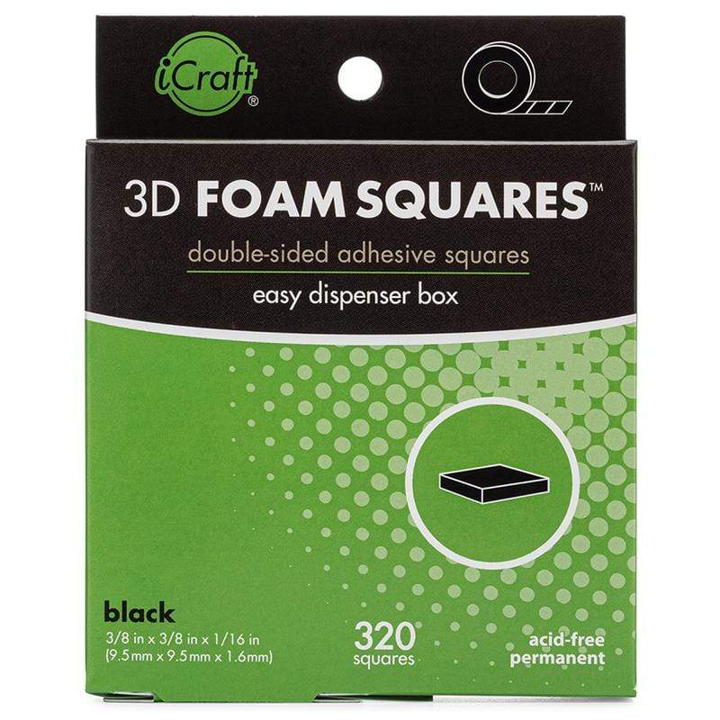 Therm O Web iCraft 3D Foam Squares Dispenser Box 320 count (Black) 3806