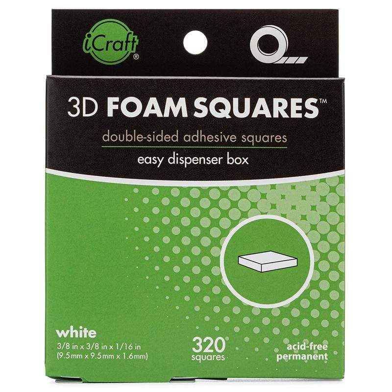 Therm O Web iCraft 3D Foam Squares Dispenser Box 320 count (White) 3805