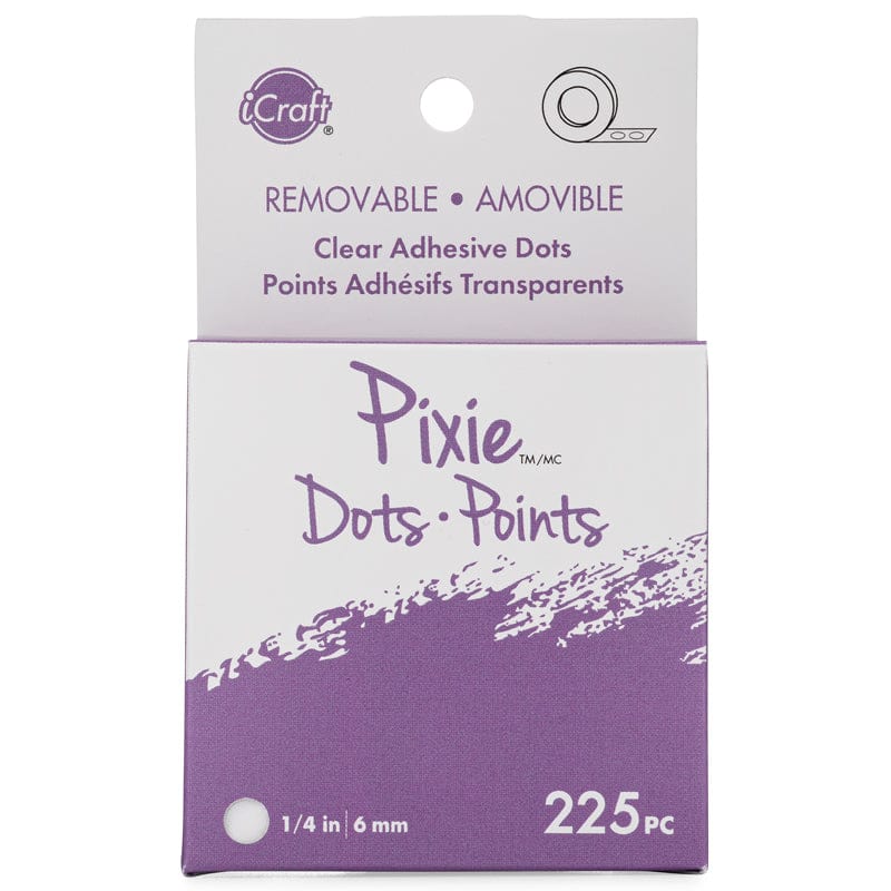 iCraft Dots Pre-Cut Double-Sided Clear Adhesive Circles, Combo Pack –