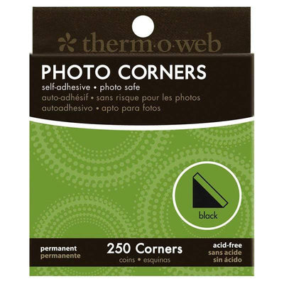 Therm O Web iCraft Self-Adhesive Photo Corners, Black 3867