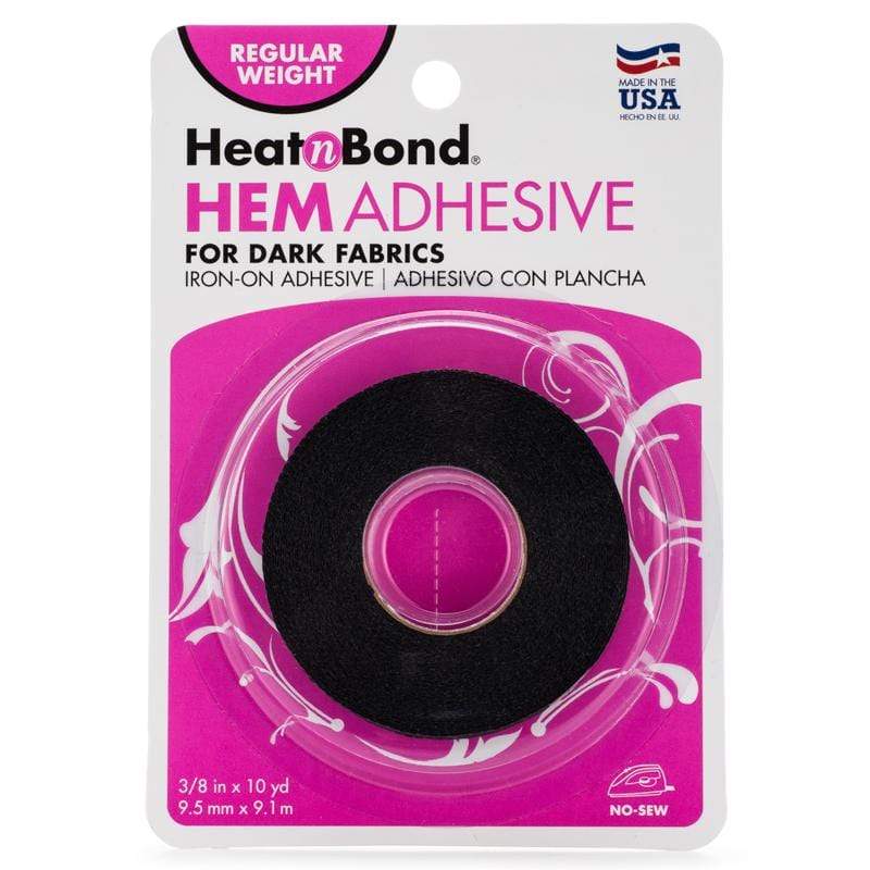 HeatnBond Hem Regular Weight Iron-On Adhesive Tape For Dark Fabrics, 3 –