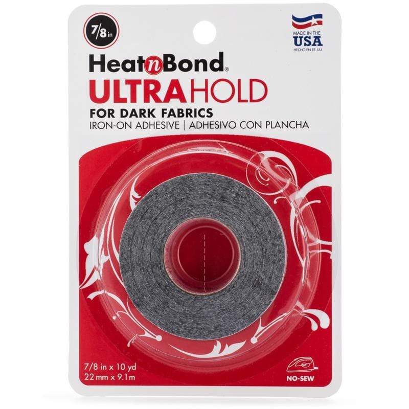 HeatnBond UltraHold Iron-On Adhesive, 17 Inches x 1 Yd, Black