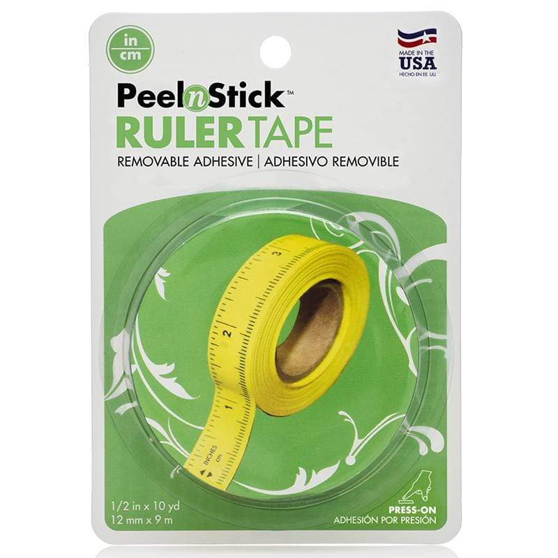 Therm O Web PeelnStick Removable Ruler Tape Imperial + Metric, 1/2 in x 10 yds 3352