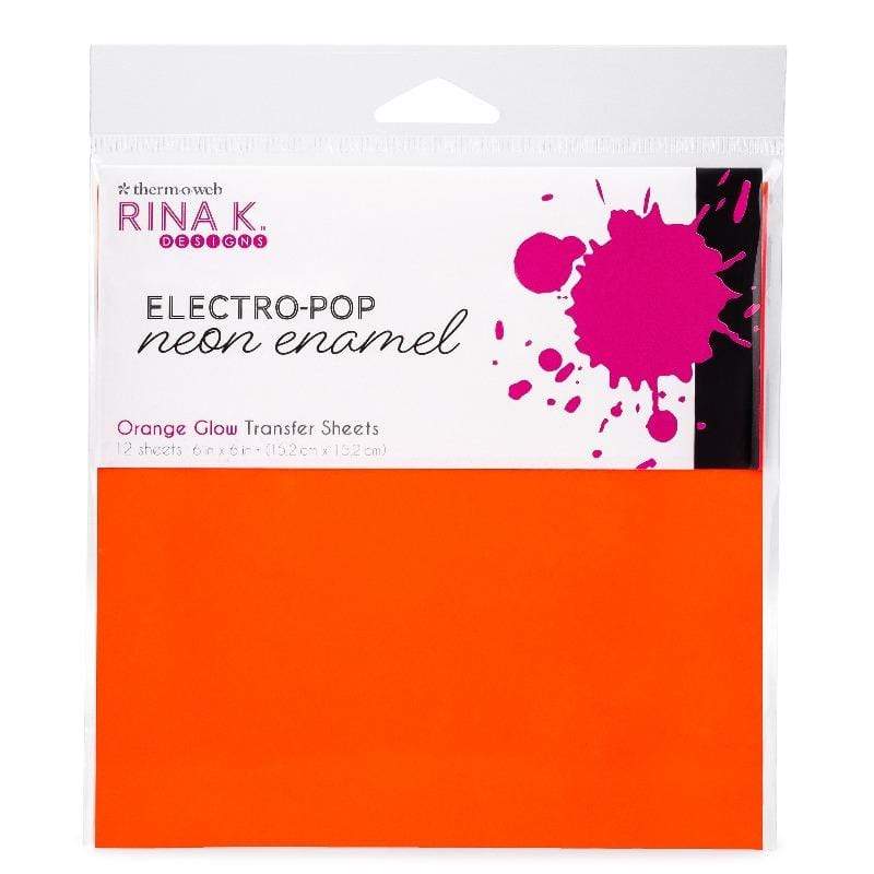 Therm O Web Rina K. Designs Neon Enamel Transfer Sheets, Orange Glow 18163