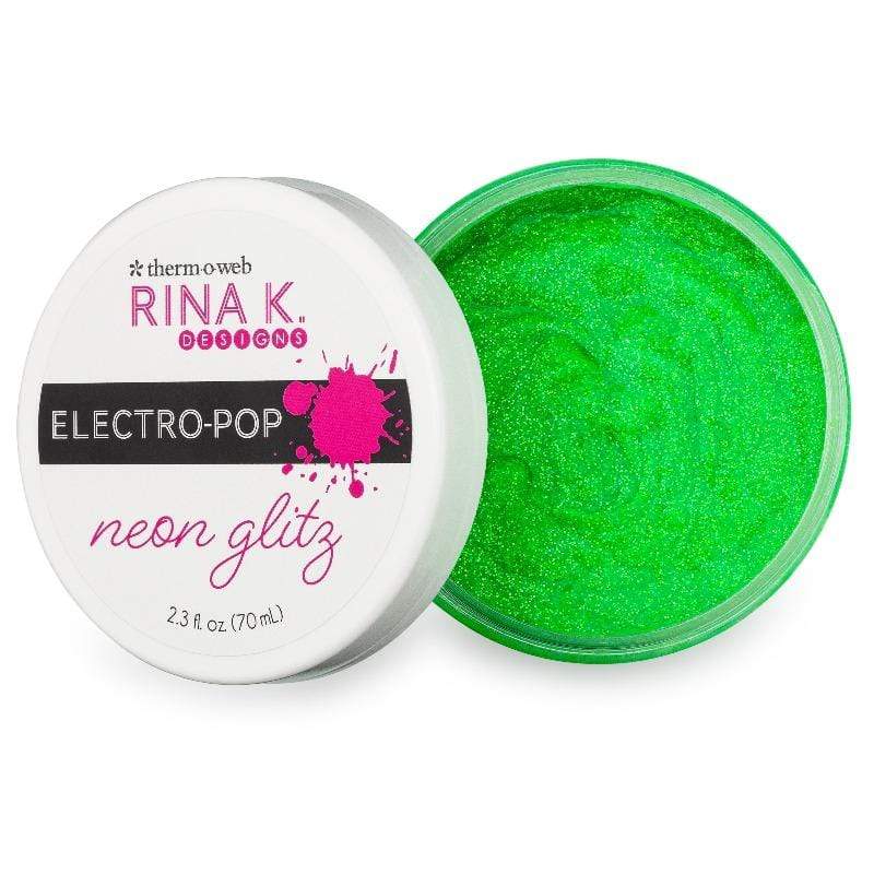 Therm O Web Rina K. Designs Neon Glitz Glitter Gel, Screamin' Green 18170