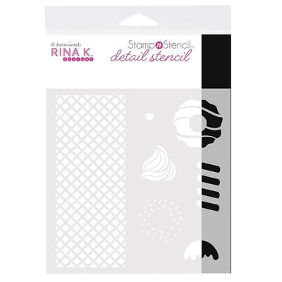 Therm O Web Rina K. Designs StampnStencil Detail Stencil, Sweet Stuff 18155