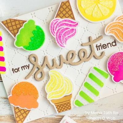 Therm O Web Rina K. Designs StampnStencil Detail Stencil, Sweet Stuff 18155