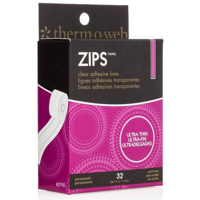 Therm O Web Zips Clear Adhesive Lines 32 ft, Ultra-thin 3790