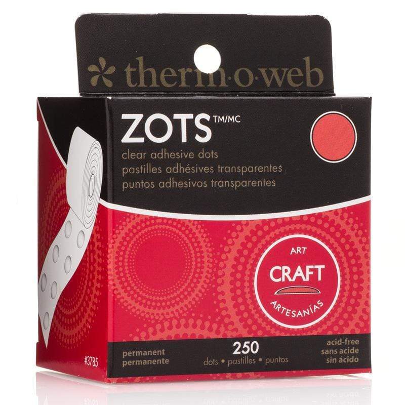 Therm O Web Zots Clear Adhesive Dots Roll 250 count, Craft Large 3785